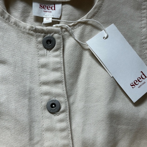 Seed Heritage Off-White Ruffled Sleeve Dress - Picture 5 of 5